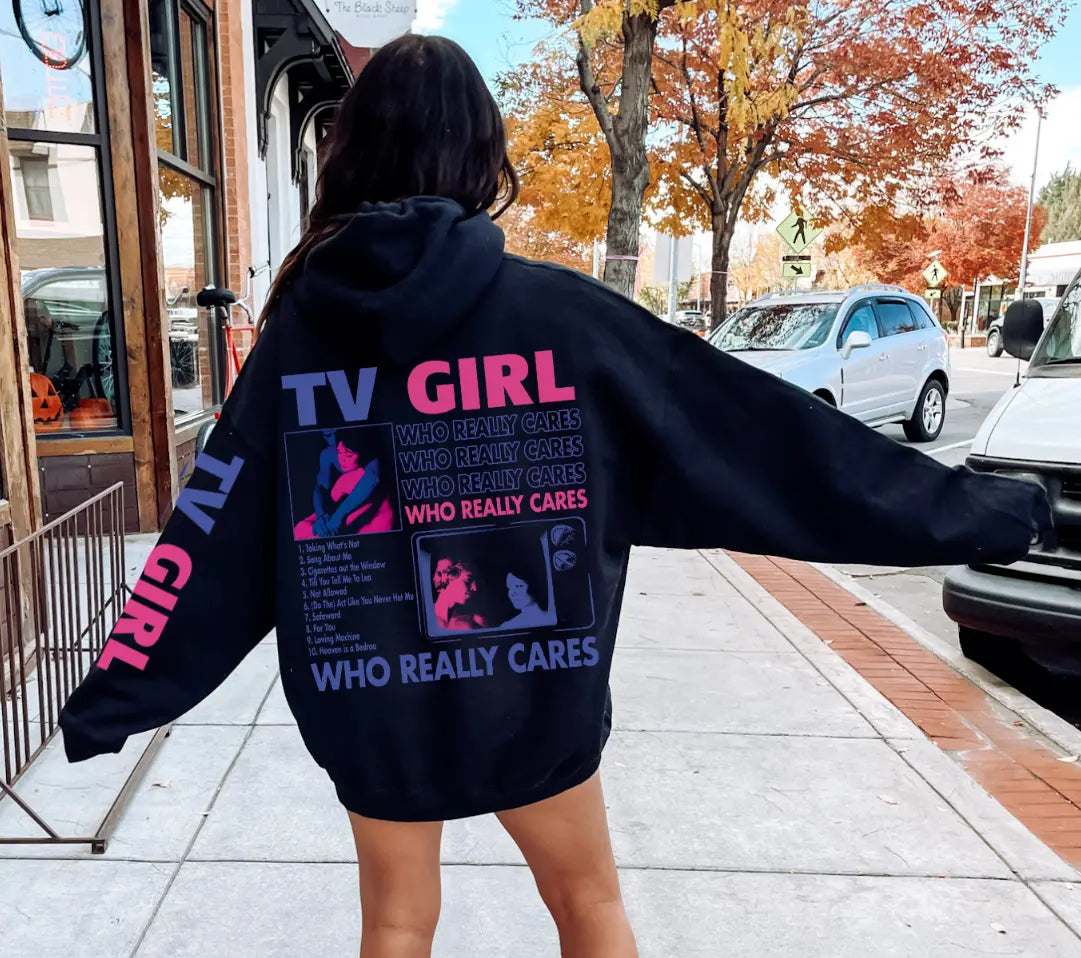 "TV Girl Who Really Cares" Hoodie-Luxandluxy