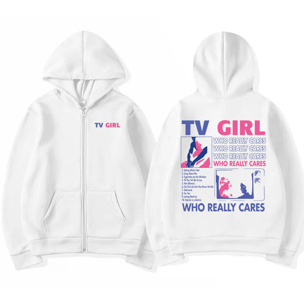 "TV Girl Who Really Cares" Hoodie-Luxandluxy