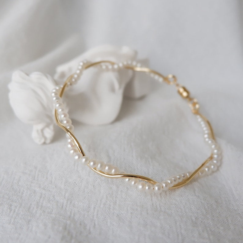 Twisted Pearl Wrap Bracelet-Luxandluxy