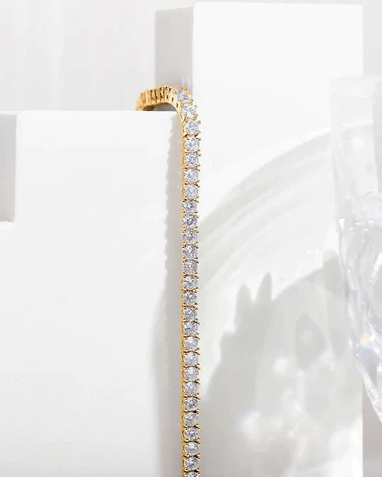 Vermeil Medium Tennis Bracelet-Luxandluxy