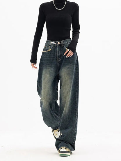 Vintage High Waist Women's Jeans-Luxandluxy