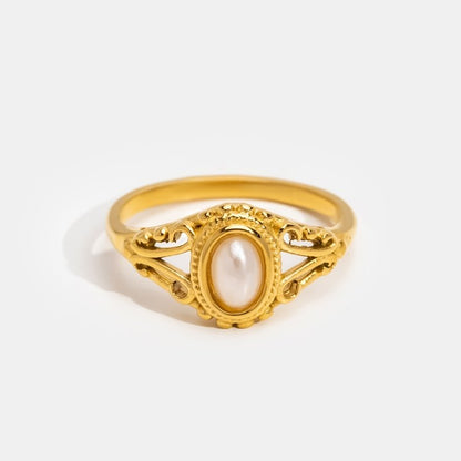 Vintage Royal Pearl Ring-Luxandluxy