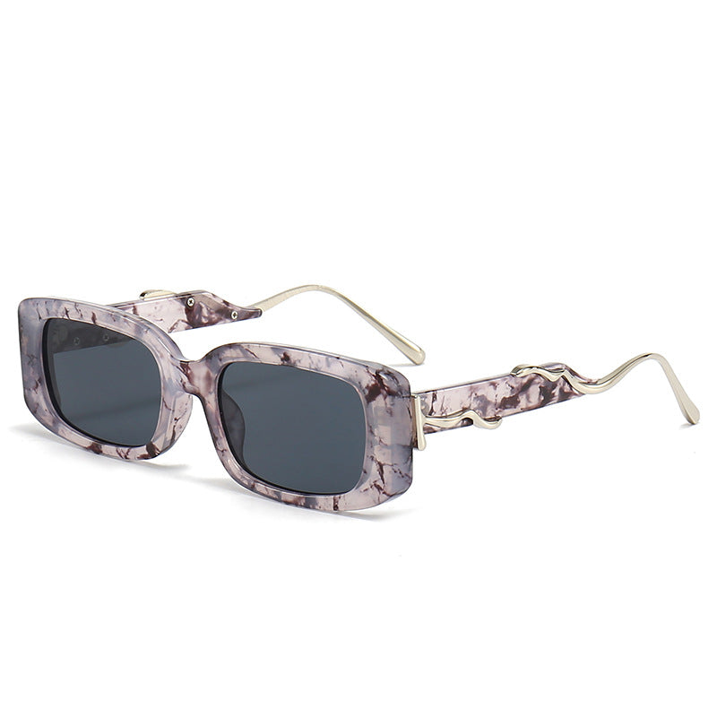 Wavy Metallic Sunglasses-Luxandluxy