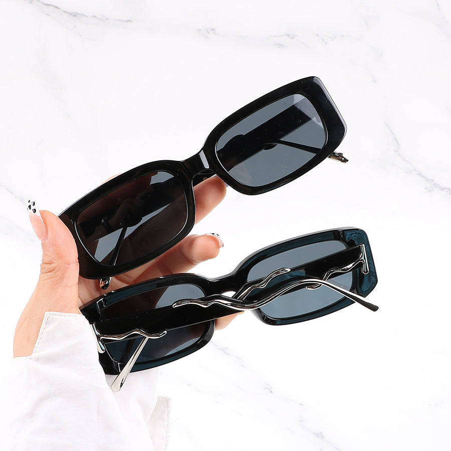 Wavy Metallic Sunglasses-Luxandluxy