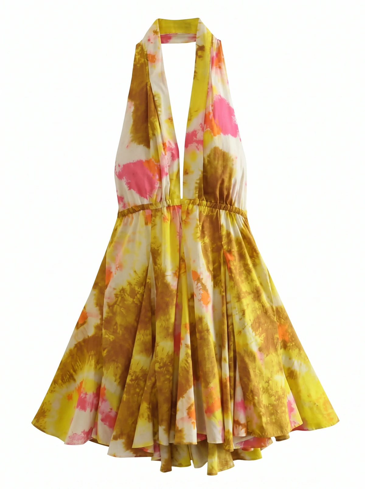 Multicoloured Short Printed Dress