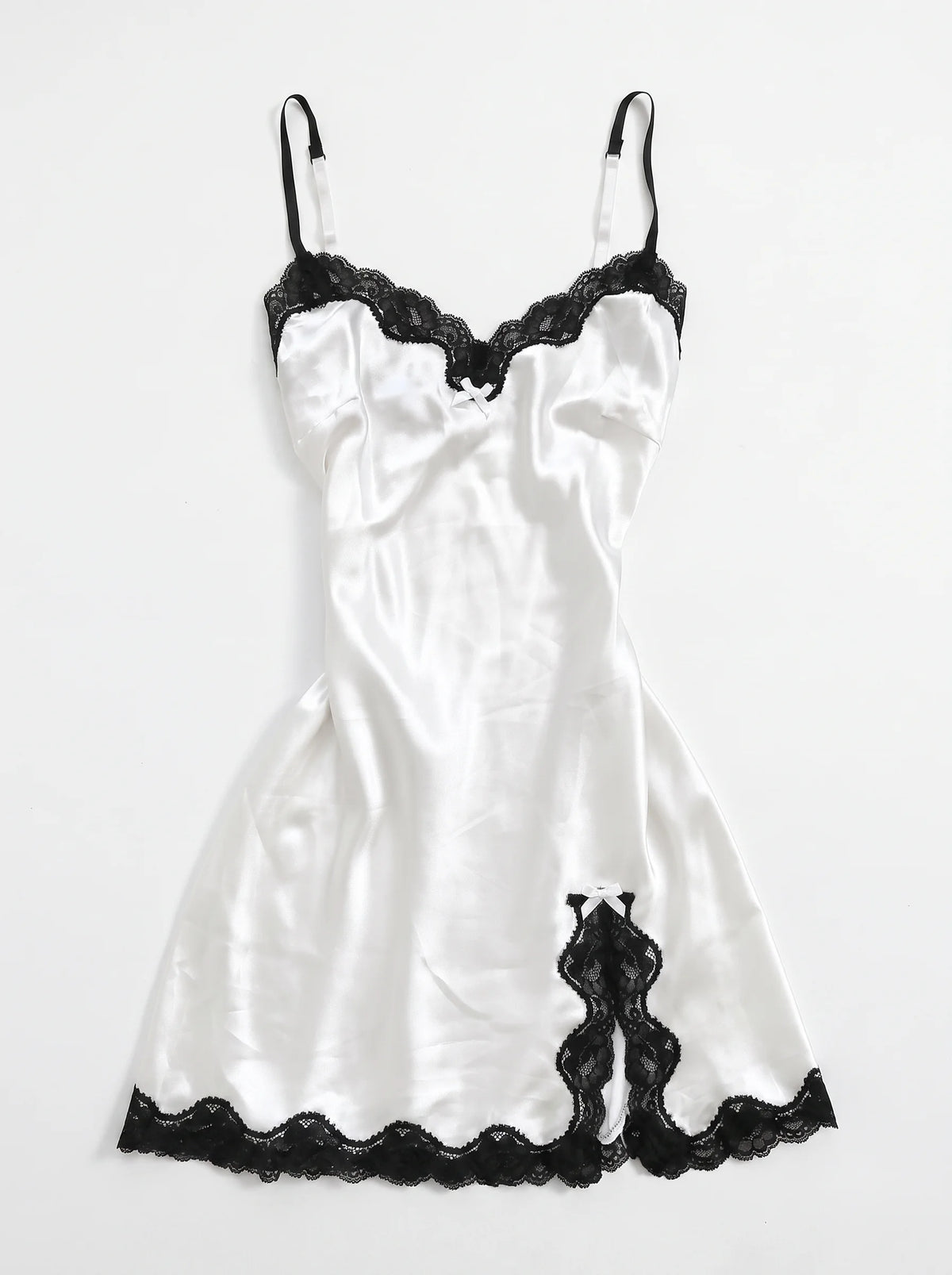 Royal Satin Slip Lace Nightgown