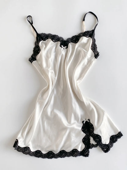 Royal Satin Slip Lace Nightgown