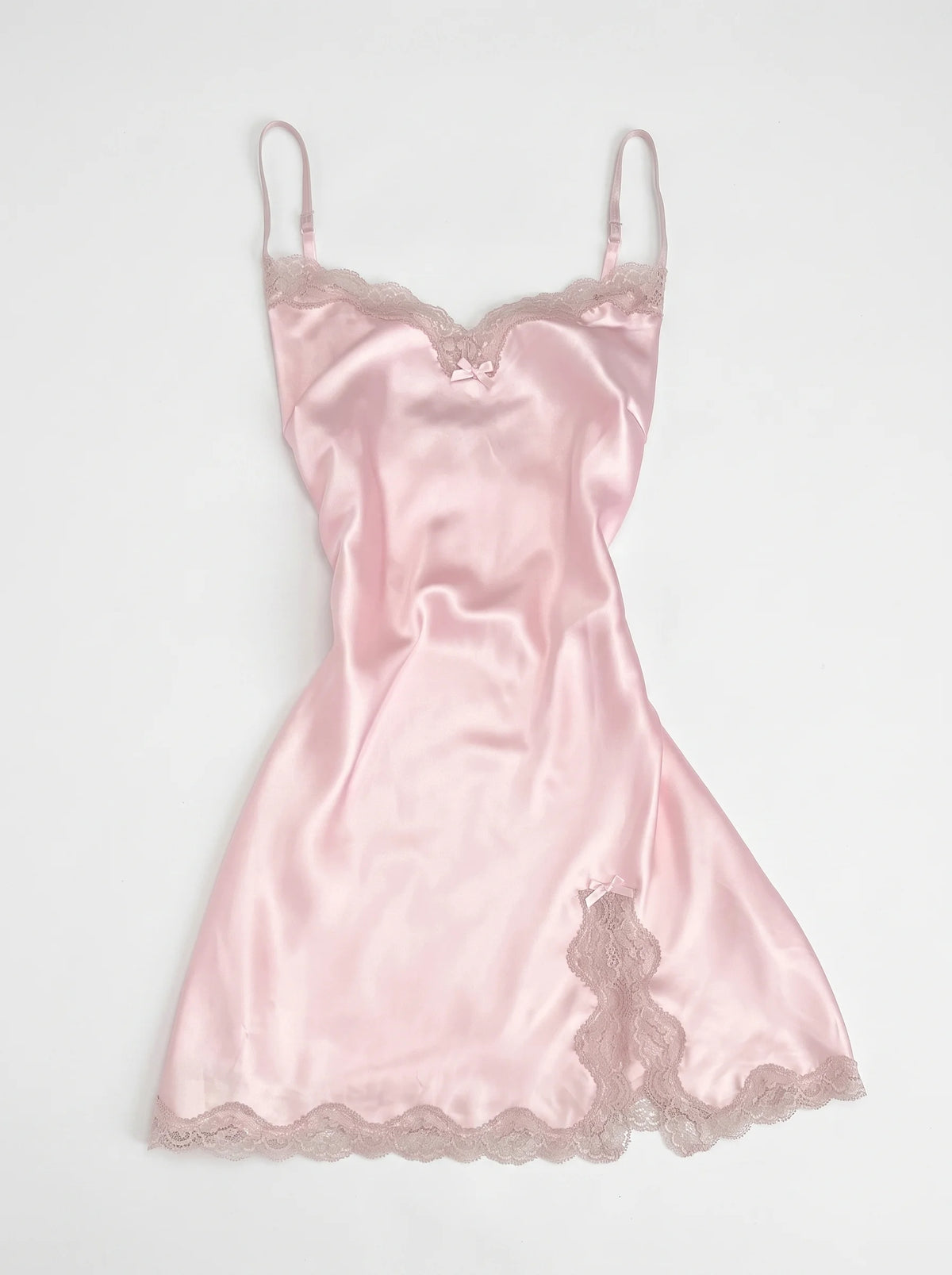 Royal Satin Slip Lace Nightgown