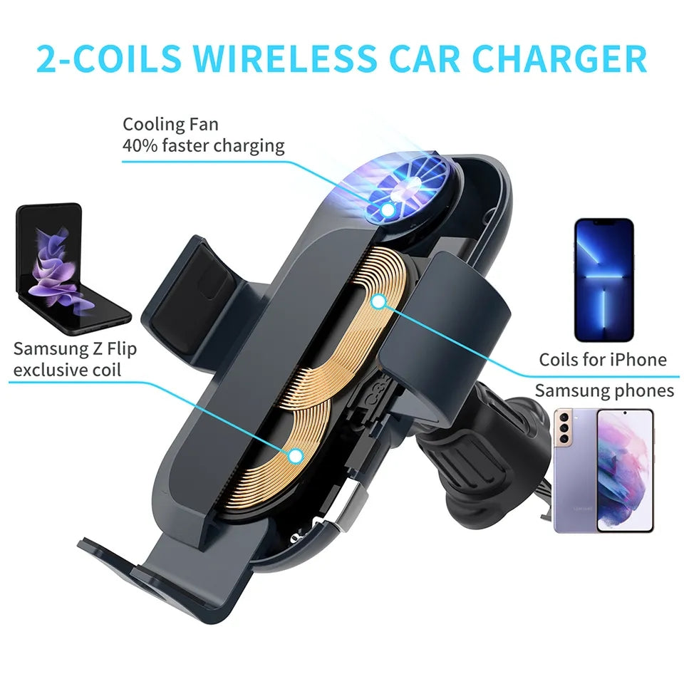 Z Flip 5 and 4 Car Mount Wireless Charger | Samsung Galaxy-Luxandluxy