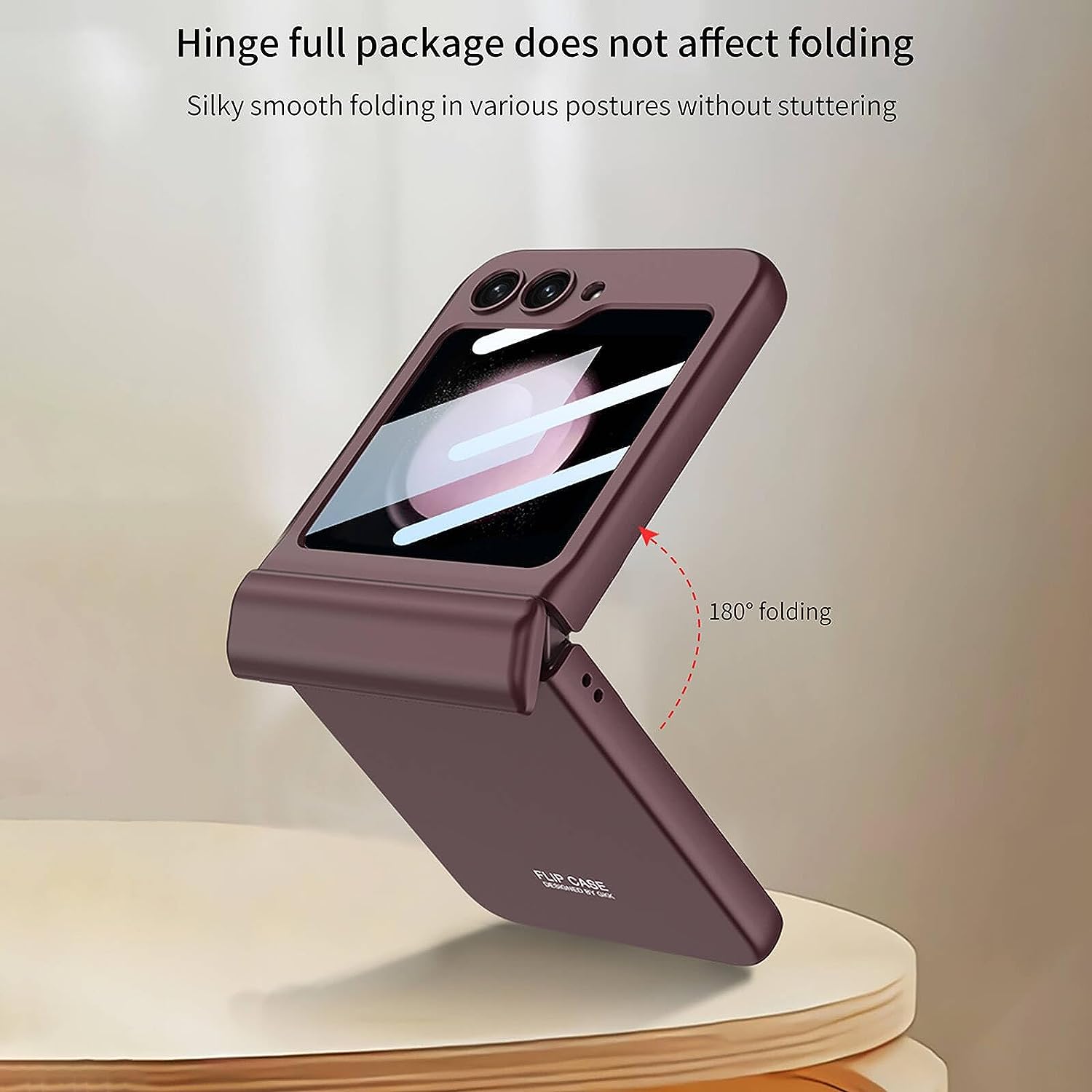 Z Flip 5 Hinge Case with Screen Protector-Luxandluxy