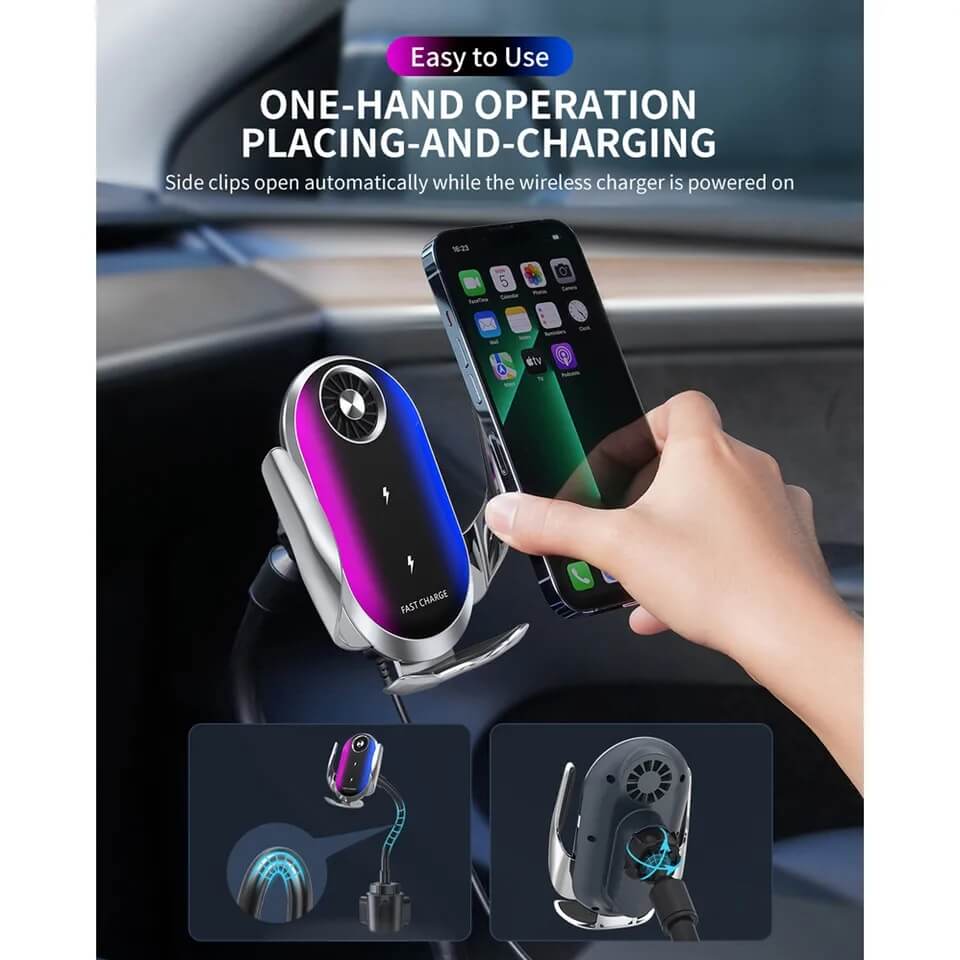 Z Flip 5 & 4 Cup Holder Car Mount Charger - Luxandluxy