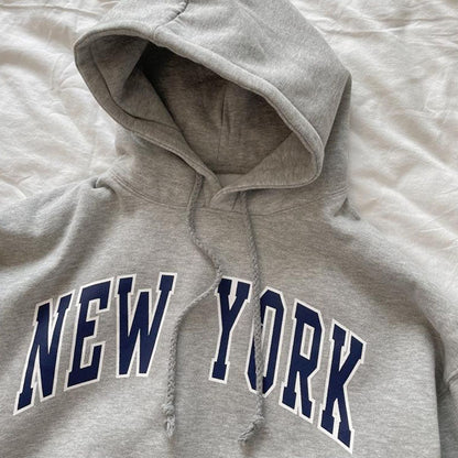 New York Grey Hoodie