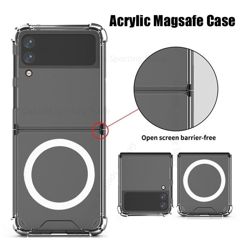 Clear Magsafe Case Samsung Galaxy Z Flip 4 3 - Luxandluxy